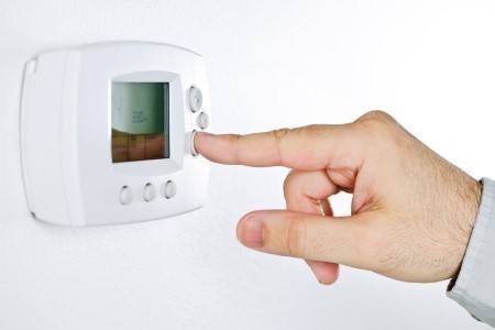 Thermostat on the wall